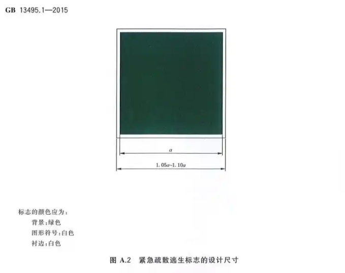 安全出口标准绿色